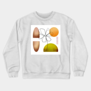 Golden flower line art line art Crewneck Sweatshirt